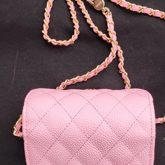 Chanel Classic Flap Chain Belt Bag Quilted Caviar Mini - Picture 4 of 5